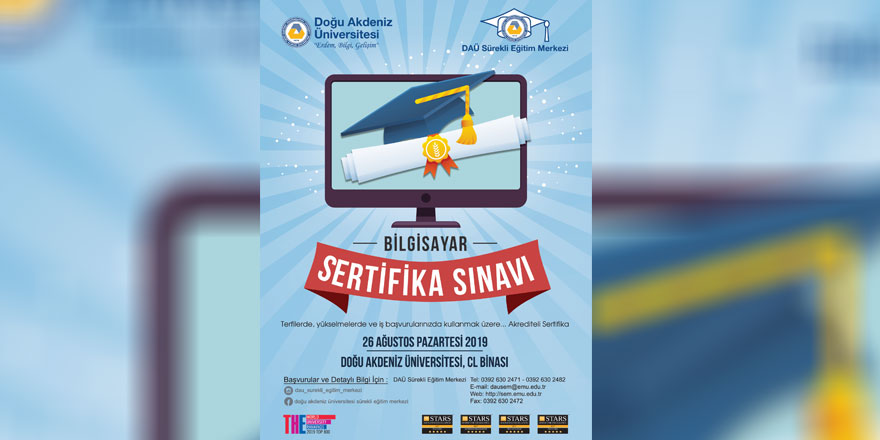 DAÜ-SEM’den terfilerde kullanılabilecek bilgisayar sertifika sınavı