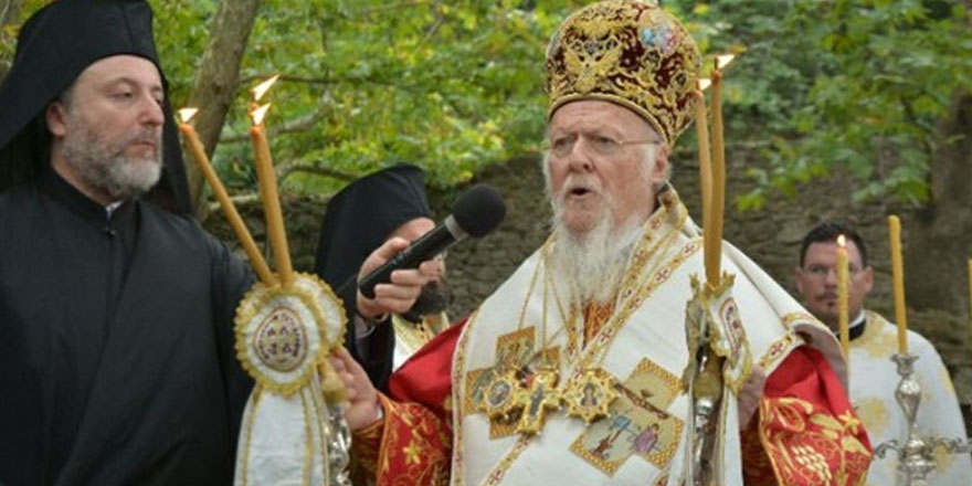 Fener Rum patriği Bartholomeos tarihi manastırda ayin yönetti