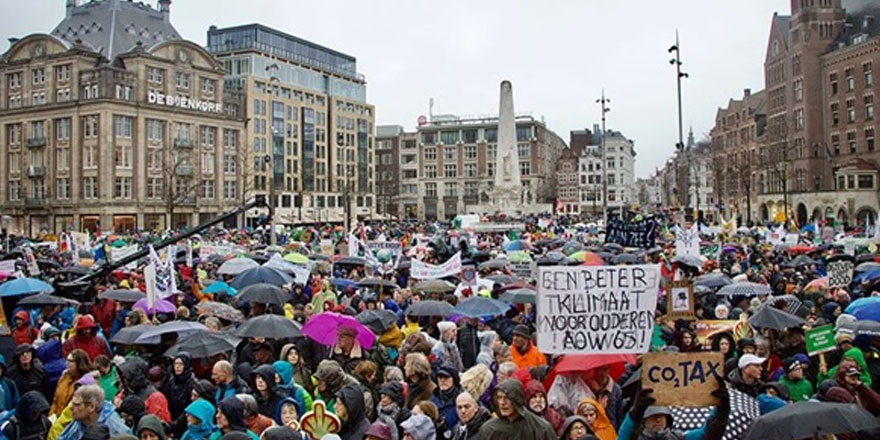 Hollanda'da iklim protestosu