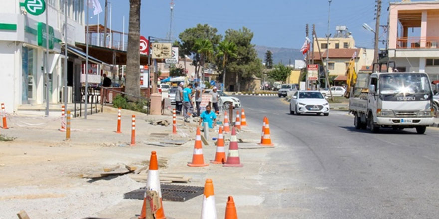 İskele Belediyesi kanalizasyon çalışmaları devam ediyor