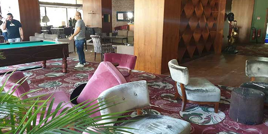 Otelde hasar büyük