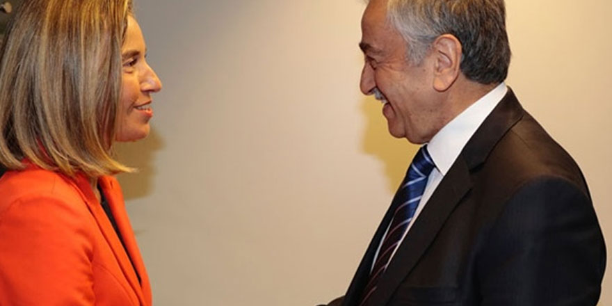 Akıncı, Mogherını ile görüştü