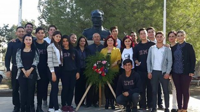 Haspolat Meslek Lisesi görkemli bir törenle Atatürk’ü andı