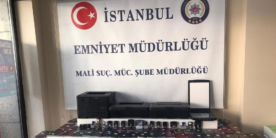 Sahte çek ve pasaport çetelerine baskın