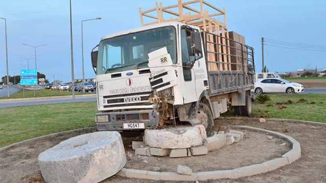 Hızını alamadı çembere çıktı