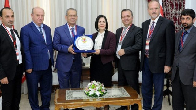 Siber, Türkiye Gazeteciler Federasyonu heyetini kabul etti