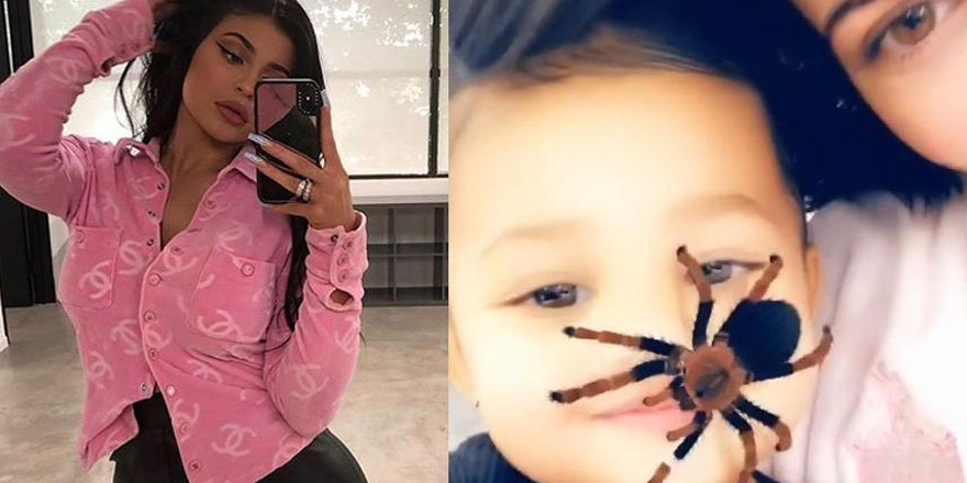 Jenner da çocuğunun yüzünde örümcek gezdirdi