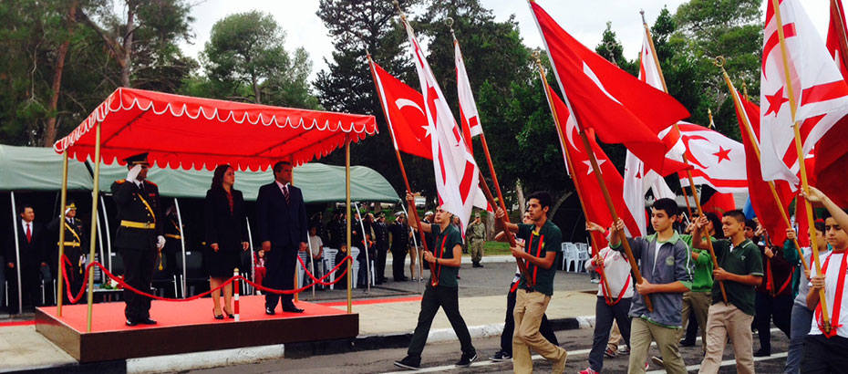 Gazimağusa’da Zafer Anıtı önünde ve İsmet İnönü Bulvarında tören düzenlendi