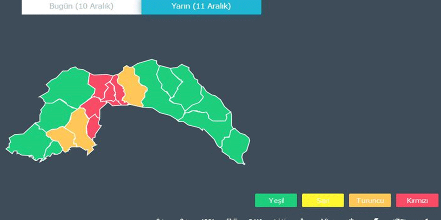 Meteoroloji kırmızı uyarıda bulundu