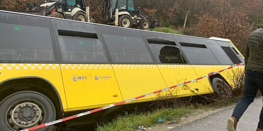 İETT otobüsü şarampole devrildi: 1 ölü, 11 yaralı