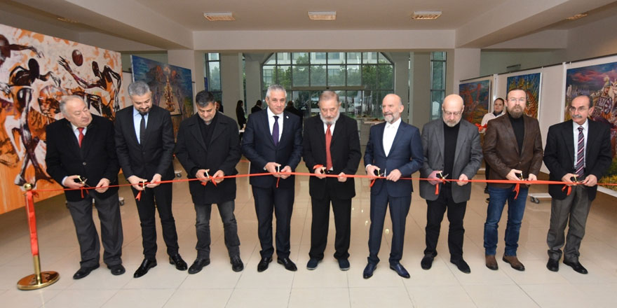 Kazakistanlı sanatçıların kişisel resim sergileri YDÜ’de açıldı