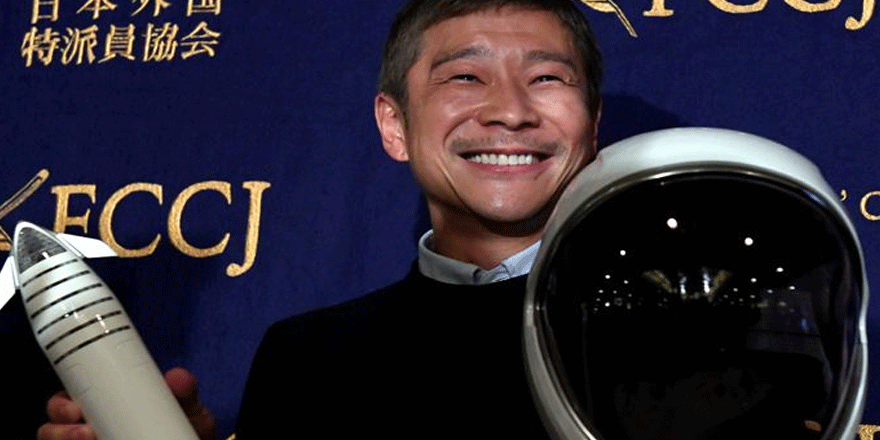 Japon milyarder ay uçuşu için yanına kız arkadaş arıyor