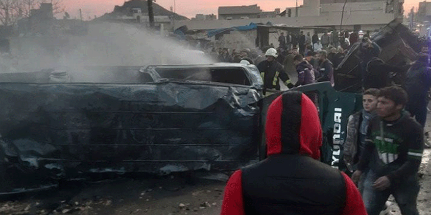 Azez’de bombalı terör saldırısı sonucu 5 kişi öldü, 15 kişi yaralandı