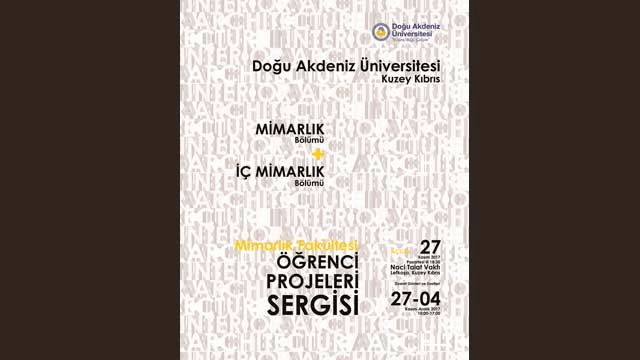 DAÜ Mimarlık Fakültesi sergisi 27 Kasım'da Naci Talat Vakfı'nda...