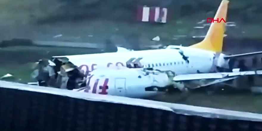 Sabiha Gökçen'de uçak pistten çıktı