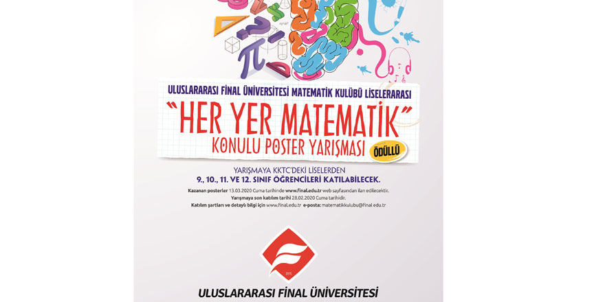 Final Üniversitesi’nden Liselerarası  “Her Yer Matematik” Konulu Poster Yarışması