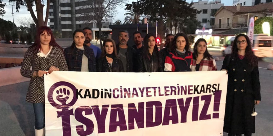 Elif Lort cinayeti’ne karşı üç örgüt girne’de eylem yaptı