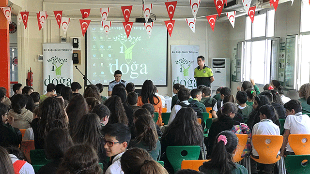 Doğu Akdeniz Doğa okulu öğrencilerine Trafik Eğitimi verildi