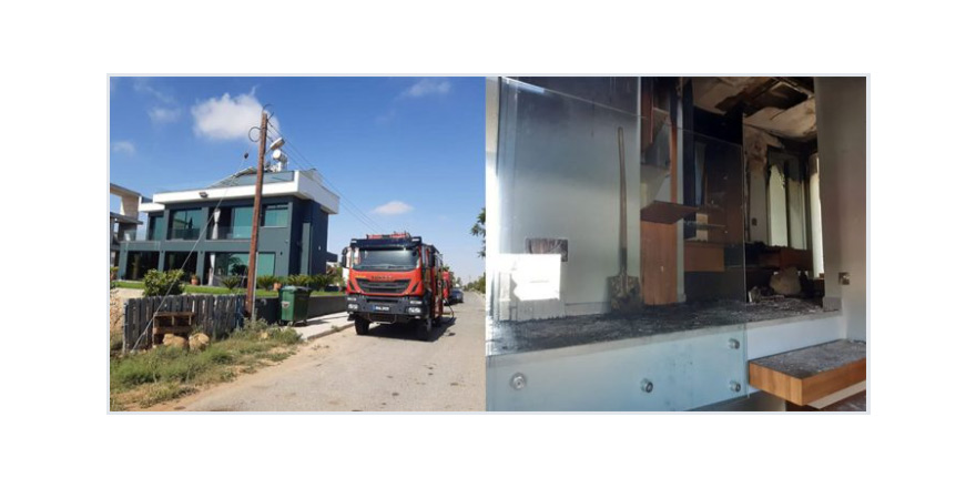 Mağusa'da ev yangını