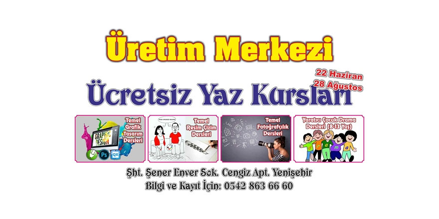 Üretim sokağı kültür merkezi’nin yaz kursları 22 haziran’da başlıyor