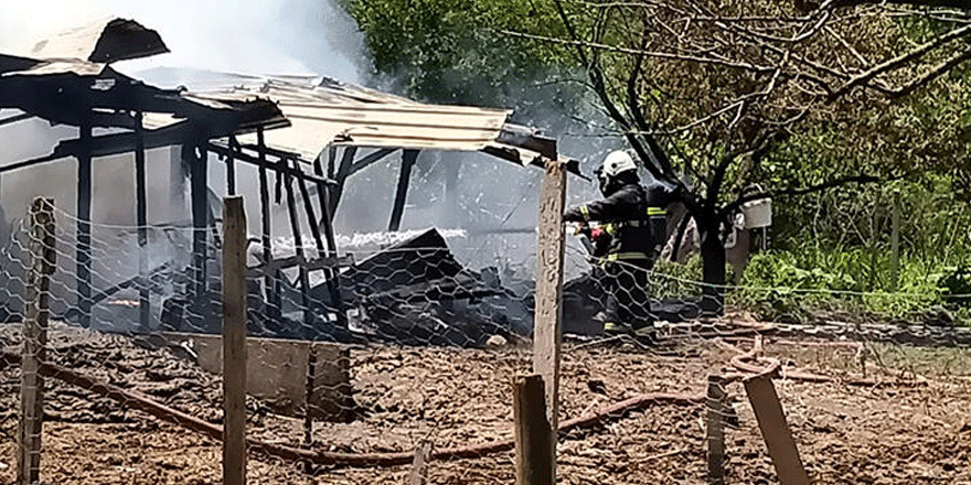 Hayvanlarını kabul etmeyen akrabasının ahırını yaktı