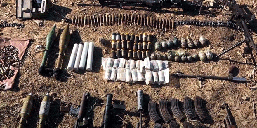 Pençe Kaplan Operasyonu'nda ele geçirilen malzemeler imha edildi