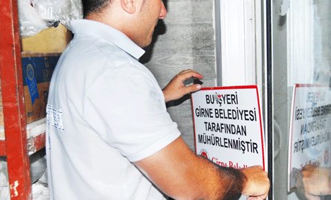 Girne’de 15 işletme mühürlendi