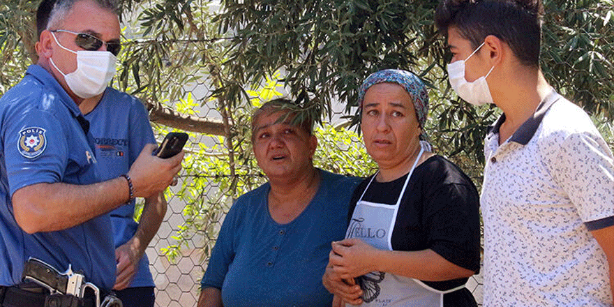 Antalya'da evlerinde çıkan yangına müdahaleyi gözyaşları içinde izlediler