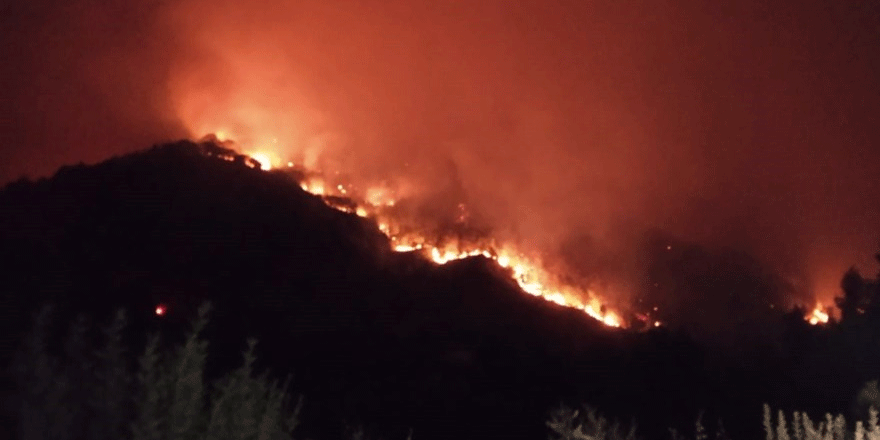 Hatay'daki yangın yeniden alevlendi