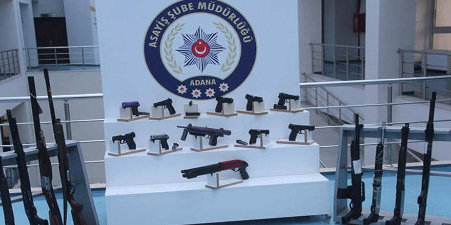 Adana'da 44 ruhsatsız silah ele geçirildi