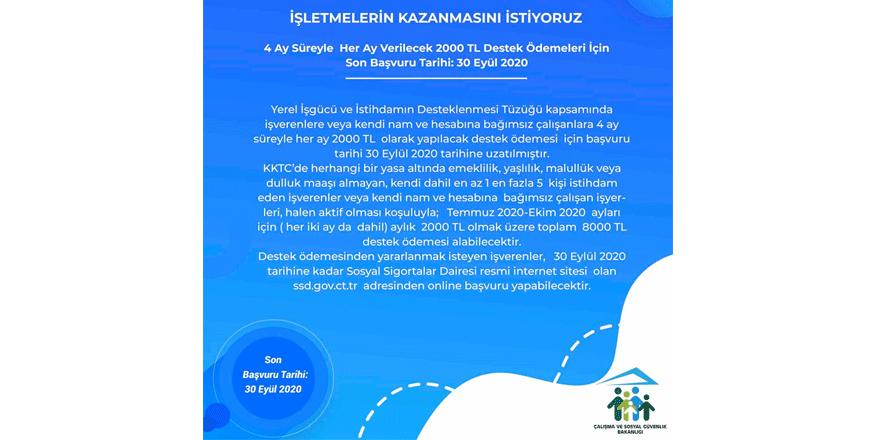 Son Başvuru Tarihi: 30 Eylül