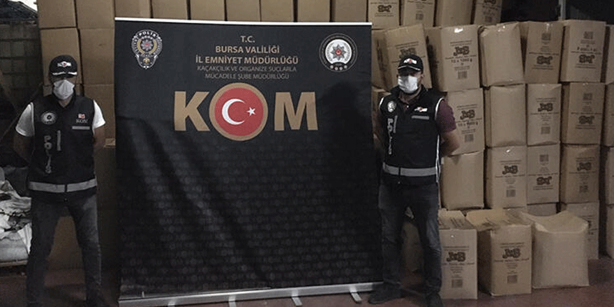 Bursa'da sahte tütün operasyonu