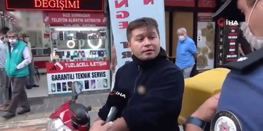 Tuzla'da polisi tehdit eden maskesiz kurye için 5 yıl hapis istemi