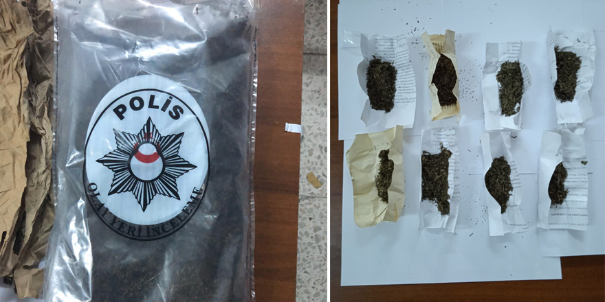 1 kilo uyuşturucu ele geçirildi