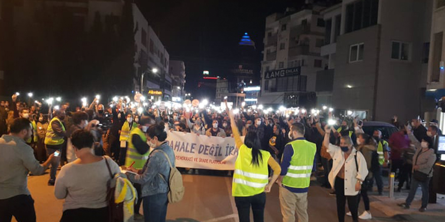 “Demokrasi ve İrade” yürüyüşü başladı