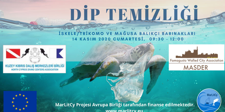 Kıbrıs Projesi’nden İskele ve Mağusa balıkçı limanlarında dip temizliği