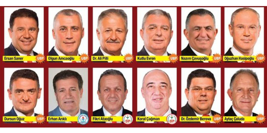 UBP-DP-YDP'li yeni kabine belli oldu