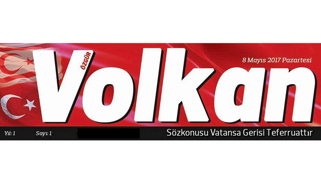“Özgür Volkan” gazetesi “Kıbrıs Manşet” oluyor