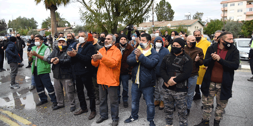 Güneyde çalışanlar Başbakanlık önünde eylem yapıyor