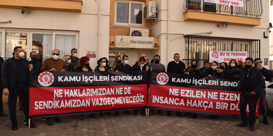 KAMU-İŞ toprak ürünleri kurumu’nda iki saatlik uyarı grevi yaptı