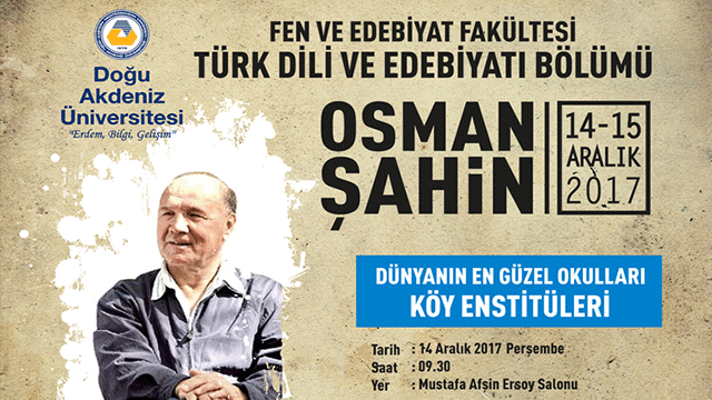 Osman Şahin DAÜ’de öğrencilerle bir araya gelecek