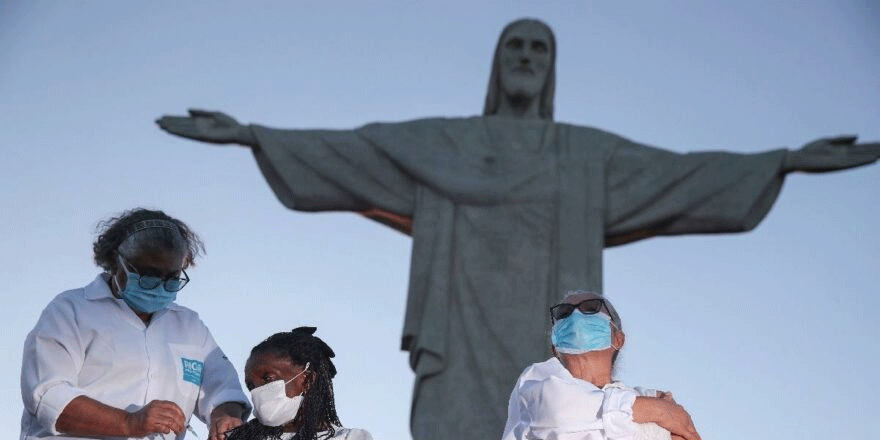 Brezilya’da ilk aşı ‘Kurtarıcı İsa’nın altında