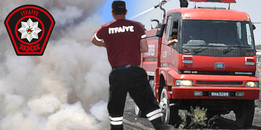Girne-Lefkoşa Anayolu'nda araba yandı