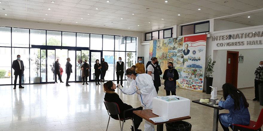 GAÜ akademik ve idari personoline PCR testi yapıldı