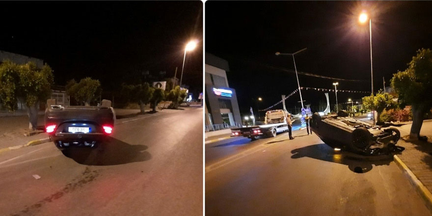 Alkollü araç kullandı, kaza yaptı