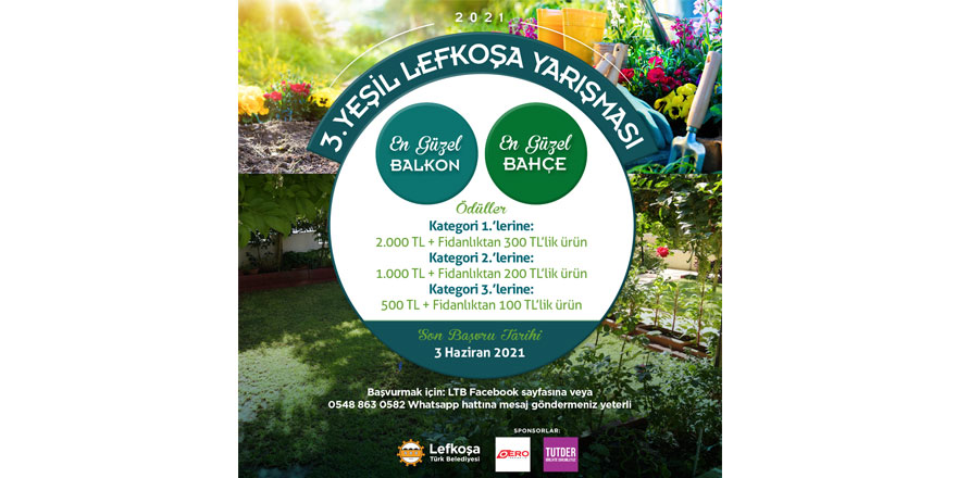 LTB’nin düzenlediği 3.Yeşil Lefkoşa yarışması’na başvurular sürüyor