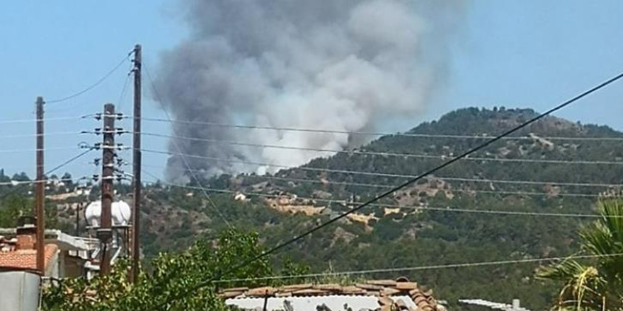 Güney Kıbrıs’ta “Pera Pedi” bölgesinde yangın çıktı