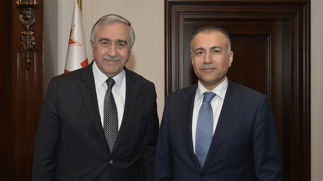 Akıncı, Büyükelçilik Müsteşarı Mehmet Apak’ı kabul etti