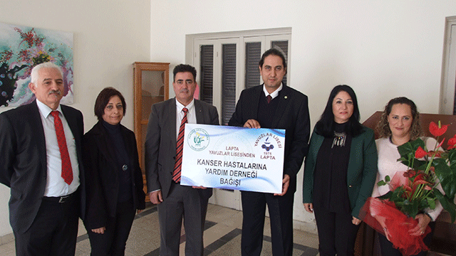 Lapta Yavuzlar Lisesi’nden Kanser Derneği’ne Destek