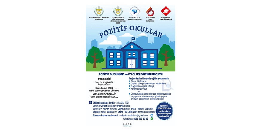 Pozitif Okullar Projesi hayata geçiriliyor